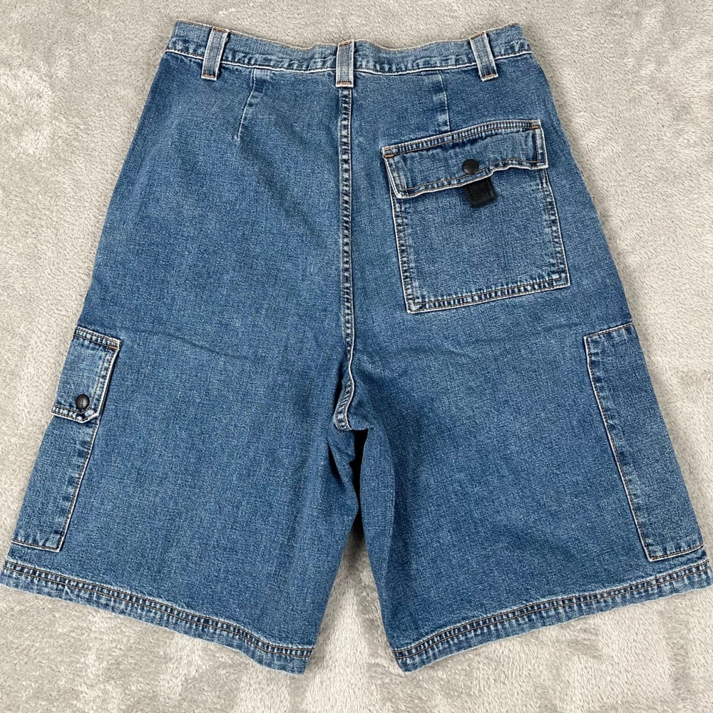 GUESS G.J. Mens Size 30 Denim Cargo Shorts Y2K USA Made Georges Marciano - Picture 2 of 10